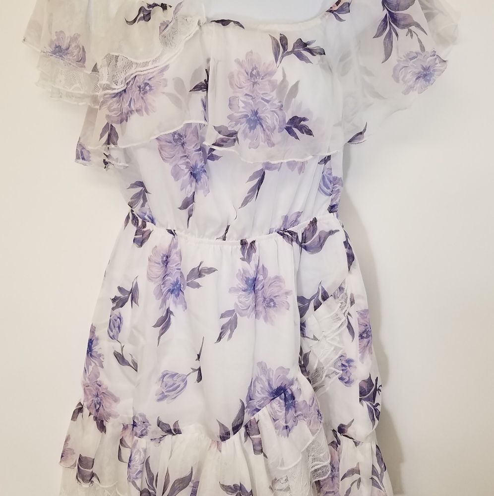 Tobi Dress Marion Off Shoulder Skater Floral - Picture 4 of 11